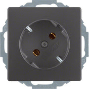 Berker - Steckdose SCHUKO 45 Grad 47276086 anthrazit samt