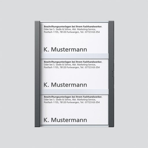 Siedle&Söhne - Zubehör/Ersatzteile für Türkommunikation Namensschild dgr-Glim 200029959-00 f. TM612-3/BTM650-06 − 1 Stück