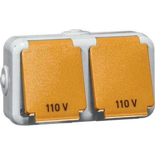 Peha - Schalter-/Steckdosenkombination US NEMA-Steckdose D 6682/15 US WAB 2fach,15A 125V, grau