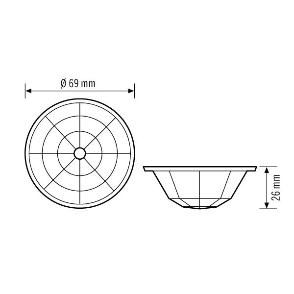 ESYLUX - Zubehör/Ersatzteile für Bewegungsmelder Linsenmaske BASIC 24 LENS MASK