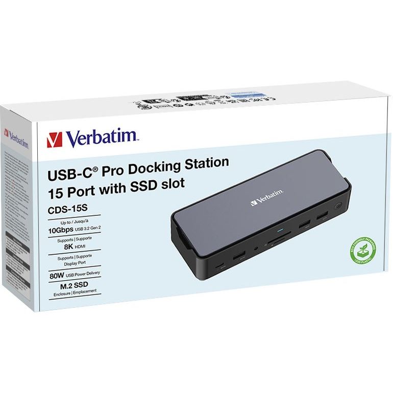 Verbatim - Dockingstation Docking Station 32173 CDS-15S,15-Port