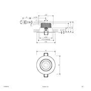 EVN Lichttechnik - Downlight/Strahler/Flutlicht LED-Einbauleuchte IP65 PC650060102 350mA 3000K ws