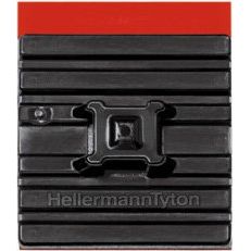 HellermannTyton - Befestigungssockel und -element für Kabelbinder Klebesockel FMB4APT-A-BK flexibel − 10 Stück
