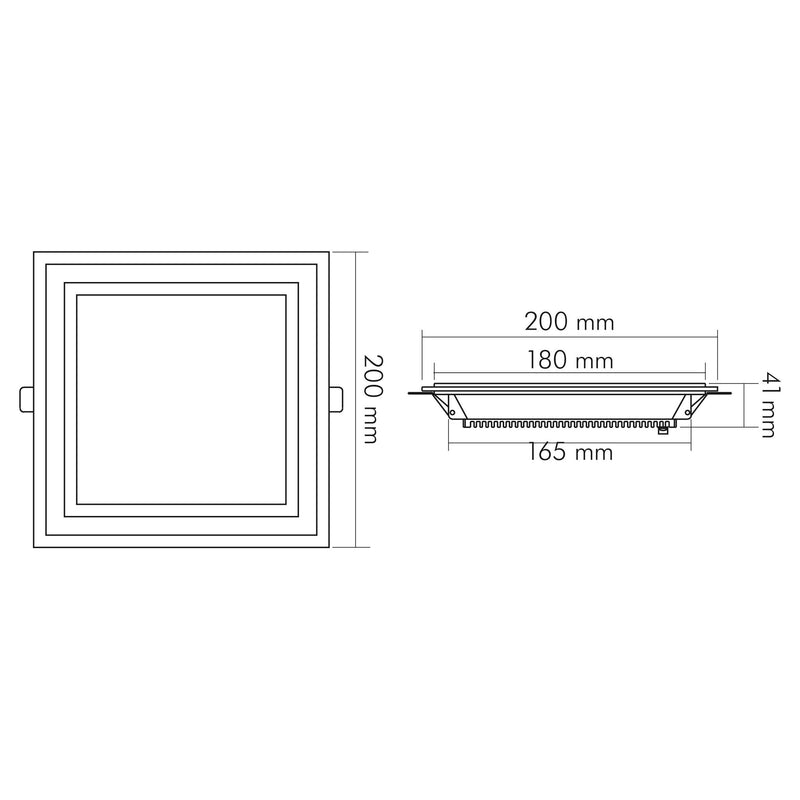 Nobile - Decken-/Wandleuchte LED-Glas-Panel 1561560512 830, 350mA