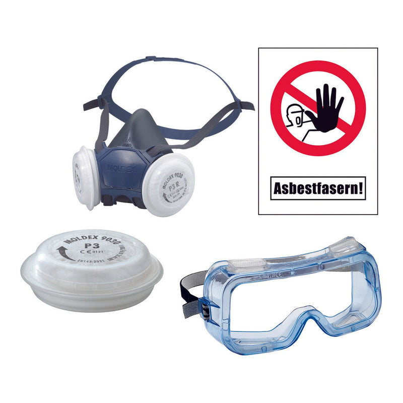 Cimco Werkzeuge - Set Persönliche Schutzausrüstung PSA Asbest Set Comfort 145090 Halbmaske, 6xP3