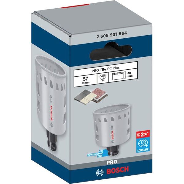 Bosch - Lochsäge PRO Tile PC Plus Lochsäge, 2608901564 57 mm, HS