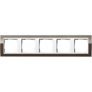 Gira - Abdeckrahmen 5fach 0215763 klar braun