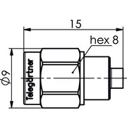 Telegärtner - Abschlusswiderstand R-SMA-Abschlusswiderstand 100024788 (M) AU,1W,23dB/6GHz