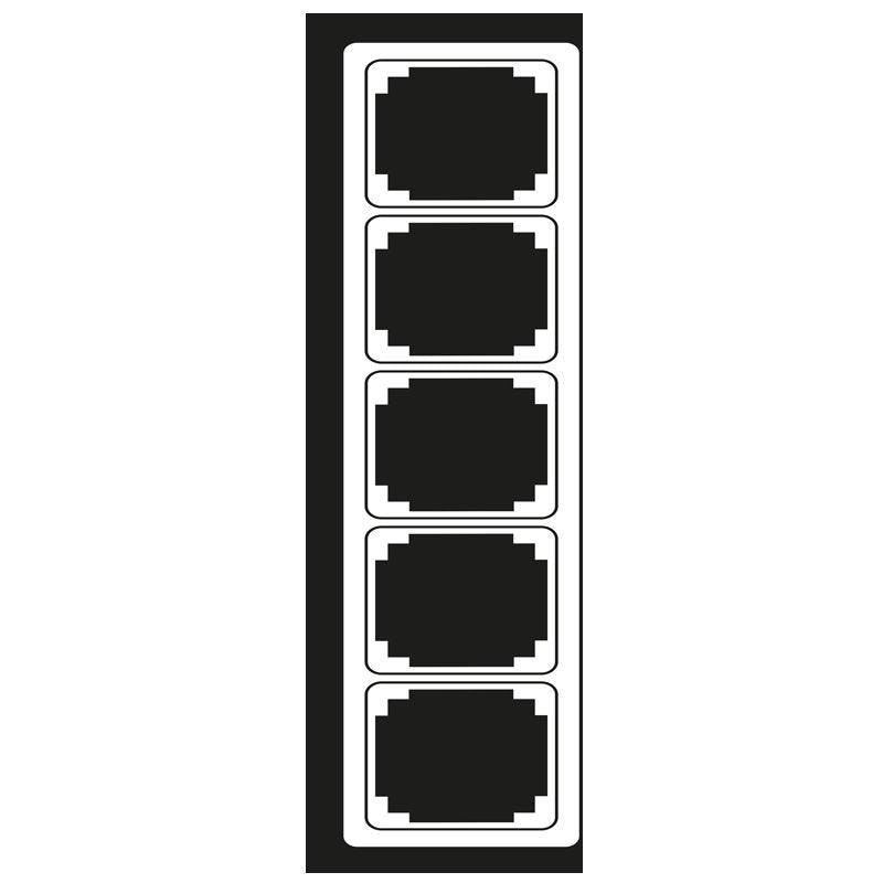 Jung - Abdeckrahmen Rahmen 5-fach aws CDP 585 WW waage/senkrecht