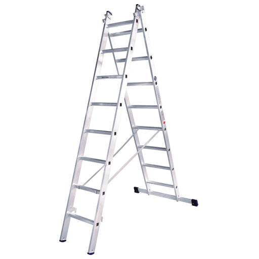 ILLER-LEITER - Sprossenleiter Mehrzweckleiter 52012 2-tlg,2x12 Spr., ALu