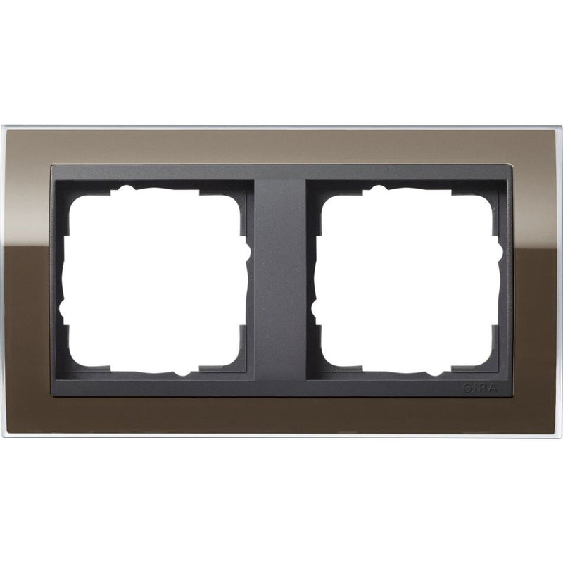 Gira - Abdeckrahmen 2fach 0212768 klar braun