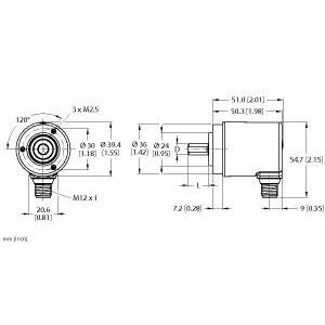 Turck - Drehgeber Absoluter Drehgeber REM-97S6C-8BAR-H1151 Multiturn
