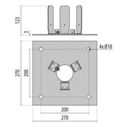 Performance in Light - Zubehör/Ersatzteile für Lichtmast Bodenplatte 3114402