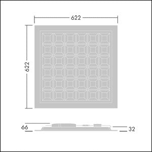 Thorn - Decken-/Wandleuchte LED-Einlegeleuchte M625 BETA CELL #96222759 930