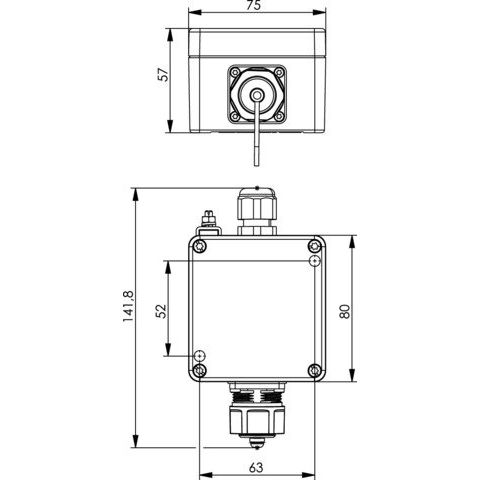 Telegärtner - Aufputzgehäuse für Unterputzgerät STX V1 Einfachanschlußdose 100022784 AP, IP67