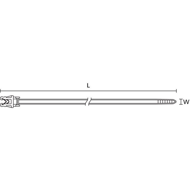 HellermannTyton - Kabelbinder Befestigungsbinder 148-00200(500) 160x4,6 mm − 500 Stück
