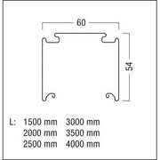 Zumtobel - Tragschiene für Lichtbandsystem Tragschiene TECTON T 2500 SR si 2500 mm