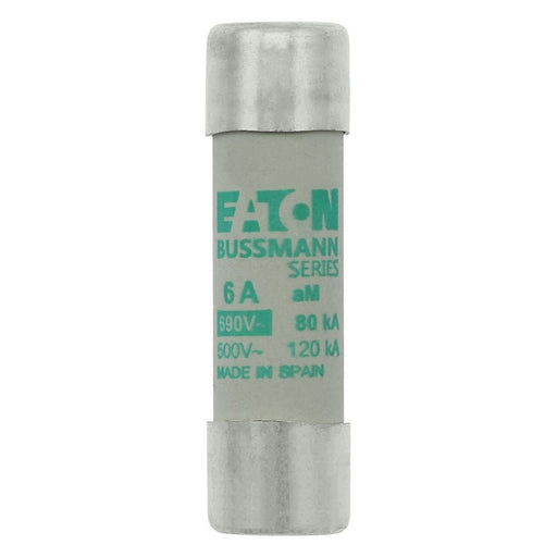 Eaton - Zylindrische Sicherung Sicherungseinsatz Nieders. CYL AM 14,#C14M6S 6A AC 500V 120kA − 10 Stück