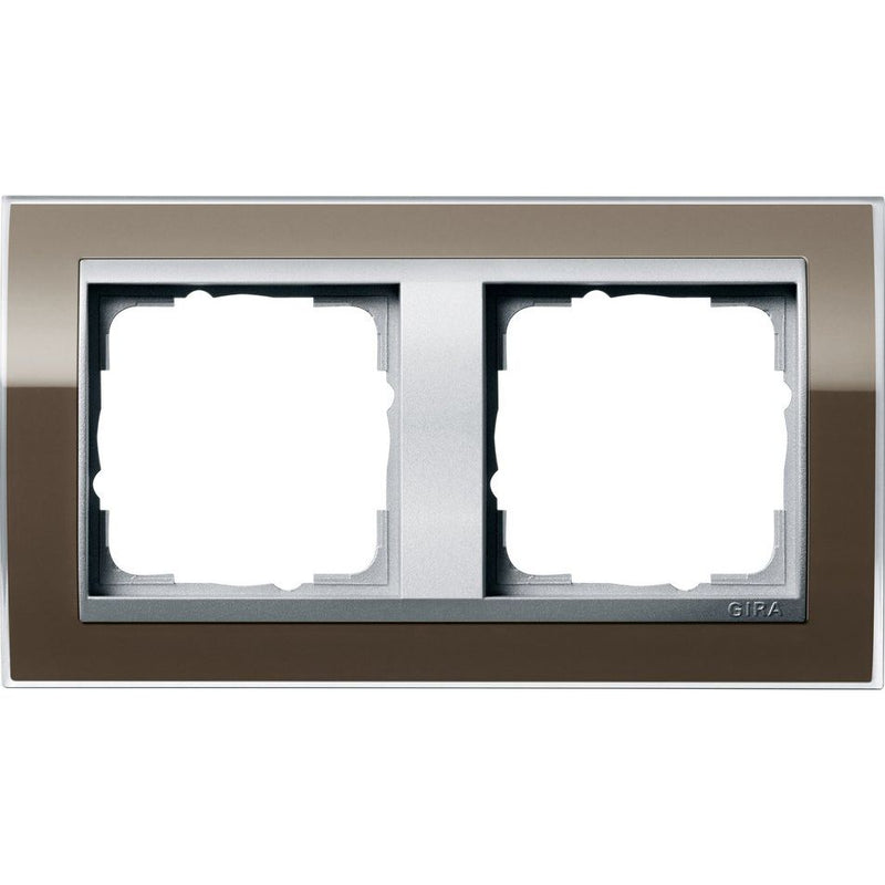 Gira - Abdeckrahmen 2fach 0212766 klar braun