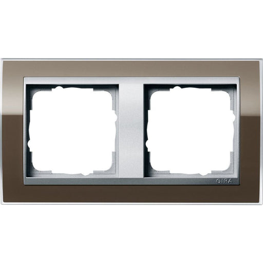 Gira - Abdeckrahmen 2fach 0212766 klar braun