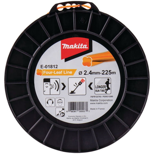 Makita - Zubehör/Ersatzteile für Rasentrimmer Mähfaden Four Leaf E-01812 2,4mm, 225 m