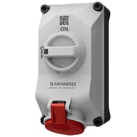 Mennekes - CEE-Steckdose abschaltbar, abgesichert (IEC 60309) Wandsteckdose 5601506H DUO 16A5P6h 400V
