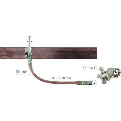 DEHN - Erdungs- und Kurzschließvorrichtung Kurzschließschiene 60x12mm KS SK C NS VHNEFQE E-Cu F20 Spindel Sec