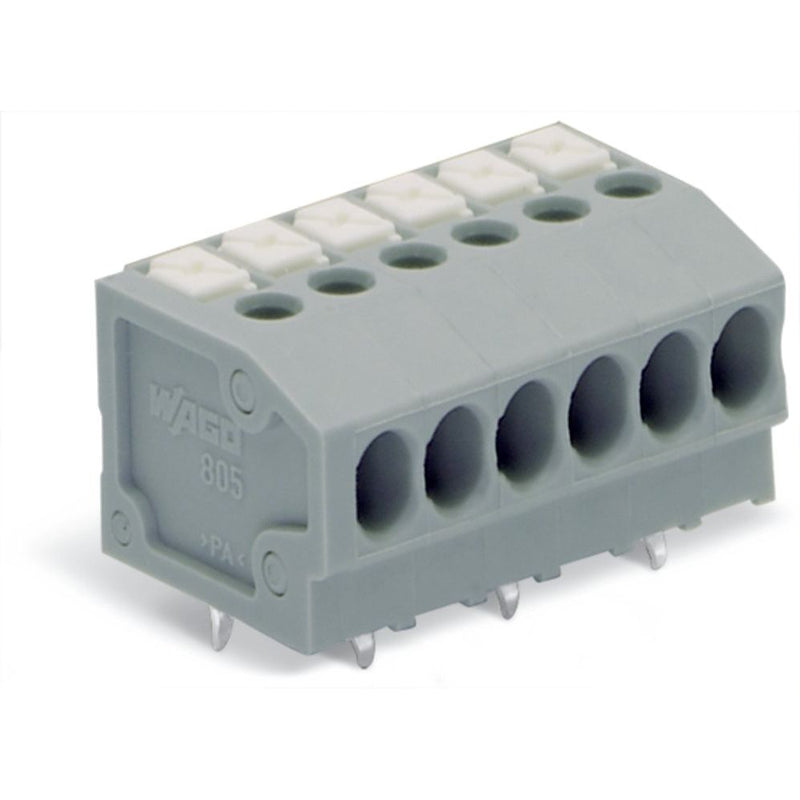 WAGO - Leiterplattenklemme 805-102 Drücker,1,5mm²,grau − 145 Stück