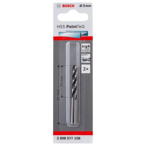 Bosch - Bohrer Metallspiralbohrer HSS 2608577158 PointTeQ DIN 338 3,0