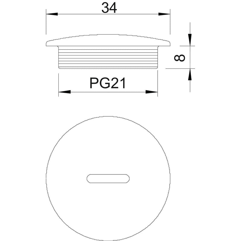 OBO Bettermann - Verschlussschraube Verschlußschraube 108 PG21 Iso,lgr − 100 Stück