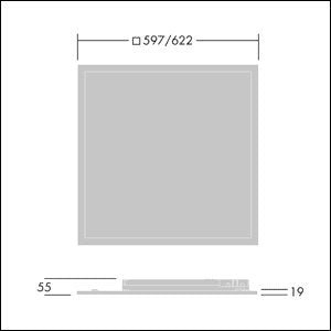 Thorn - Decken-/Wandleuchte LED-Panel M625 OP24400-840MPTHFQ625 4000K