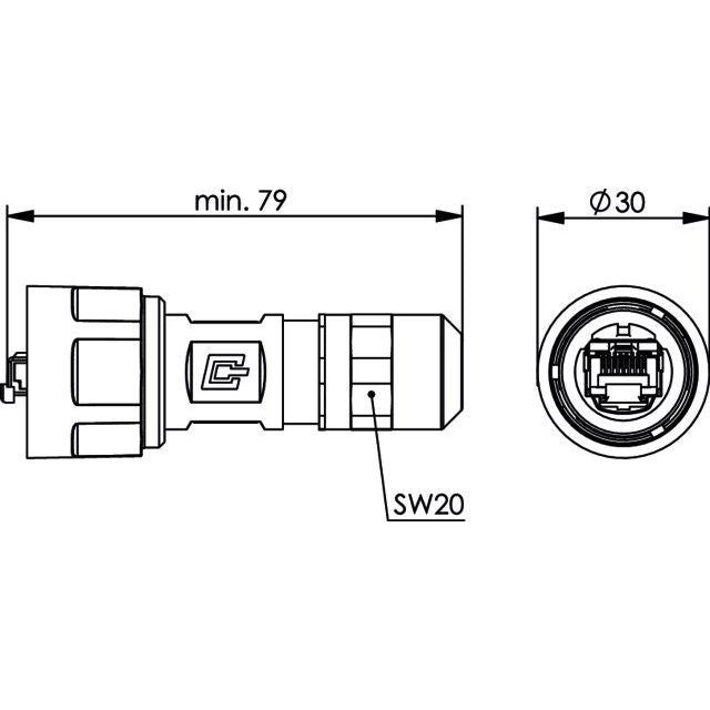 Telegärtner - Modularer Steckverbinder STX V1 RJ45-Steckerset 100007455 AWG24-27 Cat.6 M
