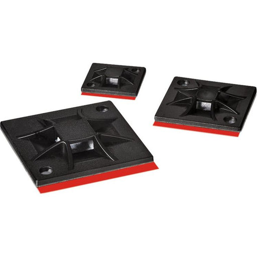 HellermannTyton - Befestigungssockel und -element für Kabelbinder Befestigungssockel QM30APTAPA66BK schwarz − 10 Stück