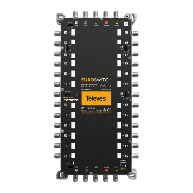 Televes - Multischalter 5 in 24 Guß MSE524C receiverp.,kask
