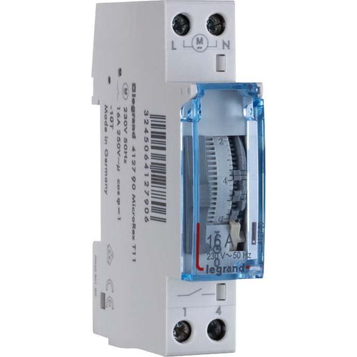Legrand - Verteilerschaltuhr analog Tagesschaltuhr quarz Legrand 412790 230V 50-60Hz