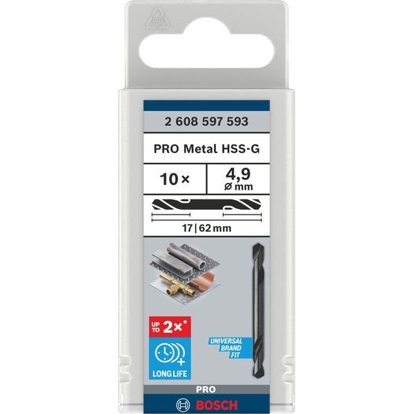 Bosch - Bohrer PRO Metal HSS-G 2608597593 Spiralbohrer mit