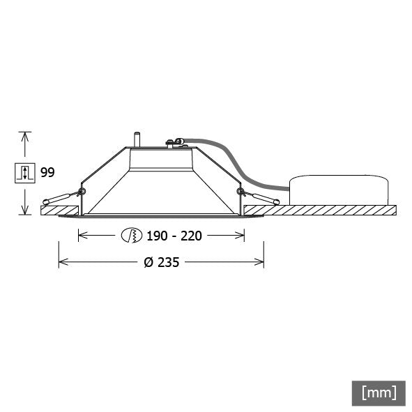 LTS Licht&Leuchten - Downlight/Strahler/Flutlicht LED-Downlight LFLEXM233.840/DALIws 840, DALI, ws