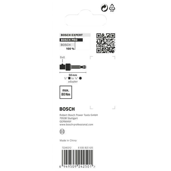 Bosch - Verlängerung für Steckschlüssel-Einsätze, Steckschlüssel, Knarren PRO Socket Adapter mit 2608522564 Kugelverbindung 1/2