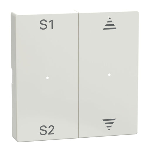 Merten - Abdeckung/Bedienelement für Installationsschalterprogramme Wippe pws/gl MEG5227-0319 2f,(Szene1/2,Auf/Ab)