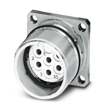 Phoenix Contact - Rundsteckverbinder, feldkonfektionierbar (Industriesteckverbinder) Gerätesteckverbinder CA-07S1N122S00 Vorderwand