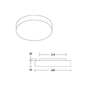 Brumberg Leuchten - Decken-/Wandleuchte LED-Anbauleuchte 58214003 3000K