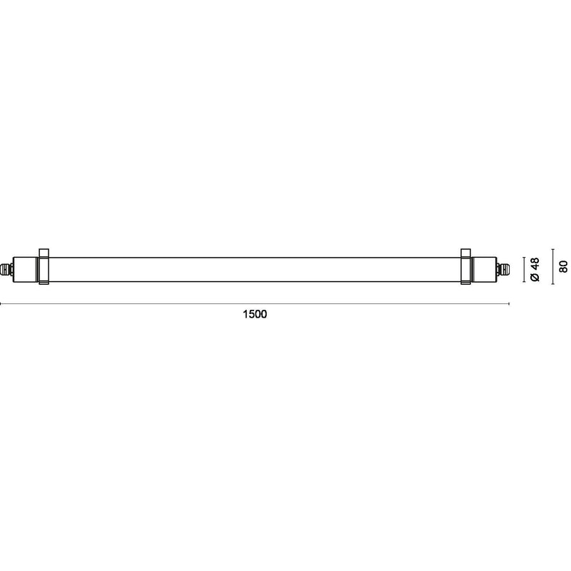 Lichtline - Decken-/Wandleuchte LED-Feuchtraumleuchte 811515320017 rot