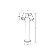 Brumberg Leuchten - Wegeleuchte LED-Sockelleuchte 65362100 dunkelgrau