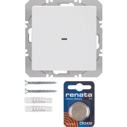 Berker - Bussystem-Hand-/Wandsender KNX-Funk Wandsender 1fach 85655229 polarweiß samt