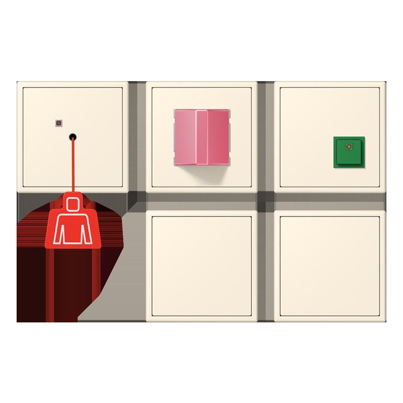 Jung - Behindertenelement für Installationsschalterprogramme Notrufset mit USV NRS LC 0834-2 245