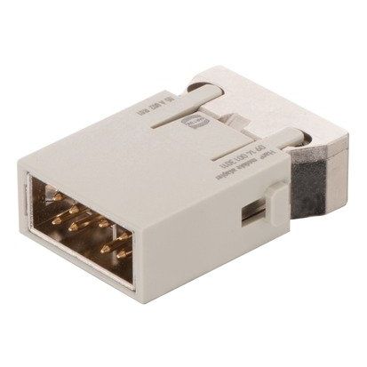 Harting - Kontakteinsatz für Rechtecksteckverbinder Crimpanschluss Stift 10A 09142083021 Kontakte: 8+Schirm