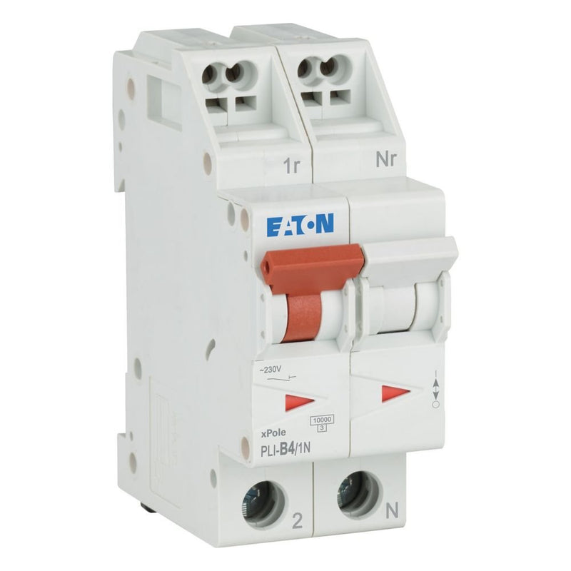 Eaton - Leitungsschutzschalter PLI-B4/1N B 4A, 1p+N Steckkl
