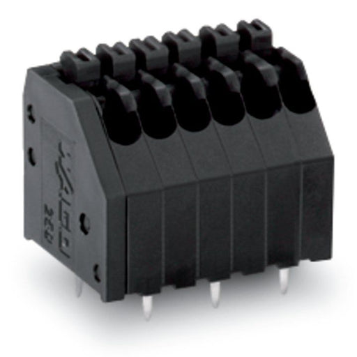 WAGO - Leiterplattenklemme THR-Leiterplattenklemme 250-404/353-604 Drücker,0,5mm²,sw − 100 Stück