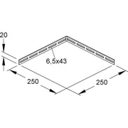 Niedax - Winkelansatzstück für Gitterrinne Gitterrinnenwinkel GRWV 20/250 G HxB 20x250mm