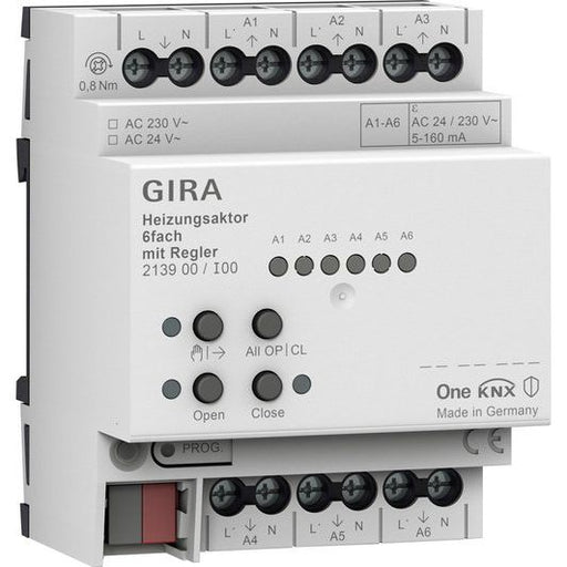 Gira - Bussystem-Heizungsaktor Heizungsaktor 6-f. Regler 213900 OneKNX REG